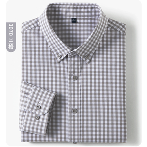 68% coton + 32% <span class=keywords><strong>Lyocell</strong></span> laine couleur unie hommes de haute qualité décontracté affaires <span class=keywords><strong>chemise</strong></span> à manches longues - Product Image 4