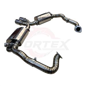 Système d'échappement arrière Vortex en titane soudé sur mesure avec soupapes pour Porsche Cayman Boxster 981 2.7 3.4 2008-2015 avec doubles embouts d'échappement centraux - Product Image 2