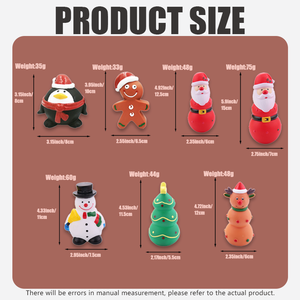 Factory Direct Wholesale Eco-Friendly Vinyl Christmas Series Dog Chew Squeaky Toys Cute Gingerbread Man Santa Claus Snowman Etc - Product Image 2