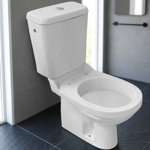 Ensemble WC de luxe deux pièces à poser au sol, design moderne, double chasse, écologique, à évacuation verticale - Product Image 1