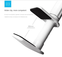 Support de tablette en alliage d'aluminium à col de cygne, rotation flexible à 360°, hauteur réglable pour iPad/tablette/Kindle-mobile