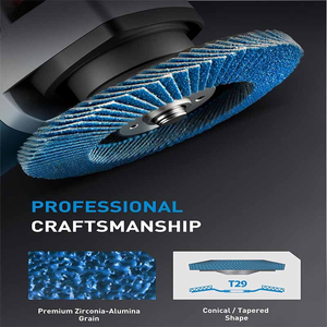 Disques à lamelles en zircone SATC 100 mm, grain 36-320, disques de meulage de type 27/29 de 4 pouces pour meuleuse d'angle - pour le <span class=keywords><strong>ponçage</strong></span> du métal et du <span class=keywords><strong>bois</strong></span> - Product Image 4