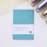 Carnet ligné A5 avec couverture en tissu, journal à couverture rigide avec bande élastique, planificateur d'écriture professionnel