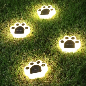 Lampes solaires d'extérieur pour jardin en forme de patte de chat, lampes solaires mignonnes en forme de patte de chat, lampes LED en forme de patte de chat, éclairage paysager - Product Image 2