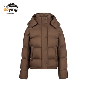 Nouvelle veste matelassée Boying pour <span class=keywords><strong>femme</strong></span> en duvet de canard blanc, épaisse, chaude, à capuche, coupe ample, coupe-vent, écologique pour l'<span class=keywords><strong>hiver</strong></span> - Product Image 1