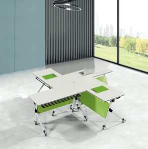 Solutions de mobilier scolaire tout-en-un : Ensembles de salles de classe intelligents avec bureaux et chaises trapézoïdaux et modulaires - Product Image 3