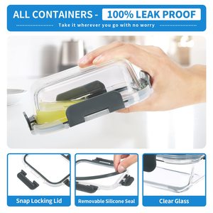 24-Piece Set of <strong>Small</strong> Glass Food Storage Containers With Lids Airtight <strong>Microwave</strong> and Dishwasher Safe Leakproof Bpa Free - Product Image 6