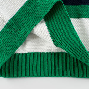 Suéter de punto a rayas para niños y niñas, jersey de cuello redondo de algodón 100% Unisex para invierno - Product Image 4