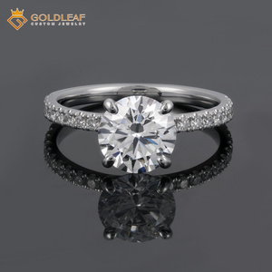 Anillo de Compromiso Goldleaf IGI de Oro de 18k con Diamante Cultivado en Laboratorio de 2CT, Corte Brillante Redondo VVS, Color Clásico DEF, Anillo de Boda, Regalo - Product Image 5