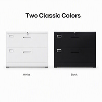 Armoire de classement en acier moderne et élégante à 3 tiroirs avec serrure à clé, étanche, facile à assembler pour le rangement au bureau