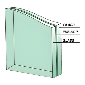 8 + 1.52 + 8 + 1.52 + 8mm a prova di proiettile Anti-balistica sicurezza di sicurezza stratificato vetro temperato Anti pistola pistola fucile per la banca - Product Image 2