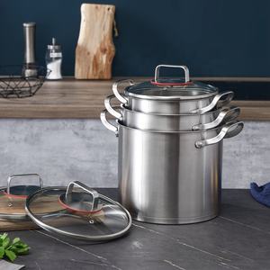 Commercial de haute qualité 6-10 pintes grand acier inoxydable 304 couvert marmite profonde marmite soupe <span class=keywords><strong>asperges</strong></span> marmite avec couvercle - Product Image 2