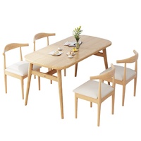 Ensemble table à manger et chaise, petite table nordique moderne, simple, rectangulaire, pour famille, nouvelle collection