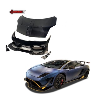 ชุดแต่ง Lamborghini Gallardo LP550 LP560 รุ่น ST สไตล์คาร์บอนไฟเบอร์ครึ่งชิ้น ชุดกันชนหน้า ฝากระโปรงหน้า อะไหล่รถยนต์ - Product Image 1