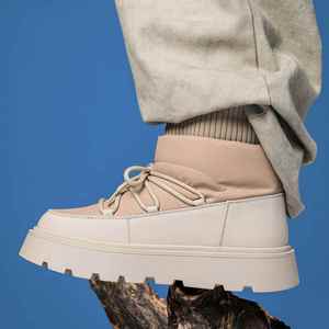 Tire-Sole Autumn/Winter Snow Boots | Unisex Couple's Fleece-Lined Thickened Cotton Shoes | Thick-Soled Breathable Anti-Slip - Product Image 4