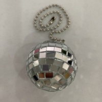 Chaîne de tirage pour ventilateur de plafond boule disco, interrupteur de remplacement 12 pouces en argent miroir pour ventilateurs de plafond, lampes de table, luminaires