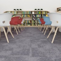 Dalles de moquette à poils longs rayées en nylon, teintes en masse, pour la maison, le bureau et l'hôtel