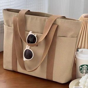 <span class=keywords><strong>Bolsa</strong></span> <span class=keywords><strong>de</strong></span> Lona Gruesa <span class=keywords><strong>de</strong></span> Diseño Original Estilo Japonés, Bolso <span class=keywords><strong>de</strong></span> Hombro Simple y Versátil para Estudiantes y Uso Diario - Product Image 4