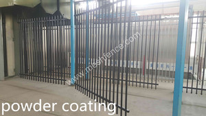 Sử dụng rèn sắt cổng nướng hàng rào cho vườn với ba đường ray nhôm hàng rào giáo hàng đầu - Product Image 5