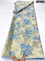 Tissu en dentelle brocart bleu ciel prix usine, tissu jacquard brocart damassé pour robes de mariée, tissus pour vêtements féminins
