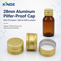 Flacon en verre médical personnalisé XINDE avec bouchon en aluminium inviolable et joint en PE pour injection