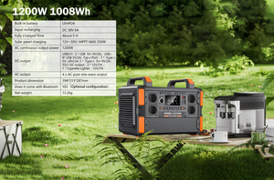 Emergency 240v Smart Lithium Iron Battery Eu Socket Ac <b>Generator</b> Outdoor Portable 1200W Solar Power Station 200W T11 Emergency 2 - Product Image 3