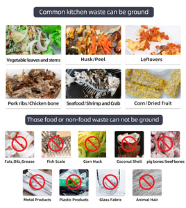 Fd2200 3/4 HP nhà bếp Xử Lý Rác Thải 2.0L Mài buồng kết nối liên tục thức ăn chất thải thực phẩm disposer màu xám - Product Image 6