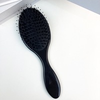 BELLEWORD Brosse à cheveux démêlante portable en acétate de cellulose effet écaille de tortue avec logo personnalisé pour femmes et filles