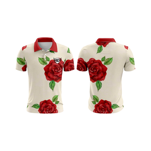 OEM Logo Personnalisé Imprimé Floral Polo De Golf Hommes Polyester Maillot Respirant Décontracté À Manches Courtes Plus La Taille Hawaii Poloshirts - Product Image 1