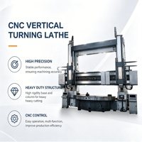 Torno vertical de doble columna de alta resistencia para mecanizado de grandes diámetros, aplicaciones de energía eólica y cuerpos de válvulas con bridas