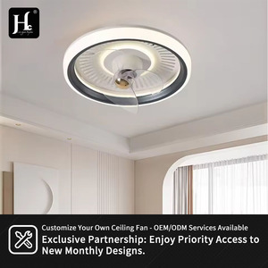 <b>Modern</b> Home Office <b>Ceiling</b> <b>Fan</b> <b>Light</b> Hidden DC Motor 6-Speed LED Low Profile Mute Smart Remote Control Integrated - Product Image 6