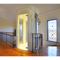 Ascenseur Électrique Personnalisable pour Cabine, Capsule Circulaire, Petit Ascenseur Personnel pour Appartement, Villa, Hôtel, en Acier Inoxydable, AC, Style Chinois