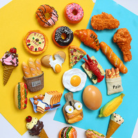 Aimants 3D de réfrigérateur pour aliments de simulation créative Cône sucré Cuisse de poulet frite Hamburger Décoration magnétique Aimant de réfrigérateur personnalisé