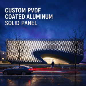 Panel de Aluminio Perforado en Forma de Arco para Muro Cortina, de Larga Duración, Irregular, con Reducción de Ruido para Grandes Espacios Públicos - Product Image 1