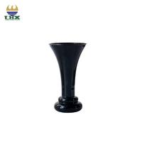 Fabricant de centres de table de mariage élégants hydroponiques Vases en verre noir cristal pour la décoration intérieure Vase