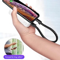 Câble de charge élégant en cuir 2026 – Transfert rapide de données USB-C vers USB-C – Court et portable pour téléphones Android et banques d'alimentation