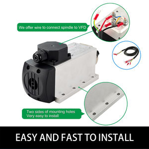 Motor de Husillo de Alta Frecuencia con Enfriamiento por Aire, Correa Cuadrada, ER16, 24000 RPM, 1.5KW, Zhong Hua Jiang, BT30, 110V/220V, para Máquina CNC de Perforación - Product Image 3