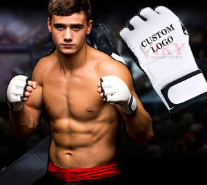 Gants de combattant professionnel MMA gants de grappling en cuir combat boxe MMA sac de frappe entraînement Arts martiaux UFC gants de combat - Product Image 2