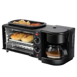 Multi Functional Household 3 In 1 Breakfast Machine Coffee Machine Bread Machine Intelligent Timed Baking Electric Oven