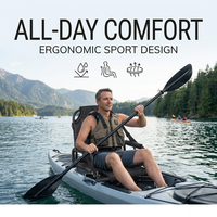 Siège de pêche pour kayak en maille avec cadre en aluminium pivotant à 360 degrés, base ergonomique pour accoudoir de canoë, vente en gros