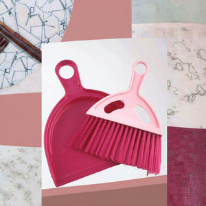 Luce del sole casa moderna 2-in-1 leggero Mini scopa Set PP scopa testa morbida per animali domestici setole di plastica per la pulizia della casa - Product Image 4