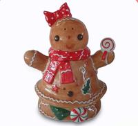 Nouvelle boîte à biscuits en céramique personnalisée, renne mignon |   Pot à biscuits de Noël en dolomite en forme de renne |   Logo personnalisé OEM |   Usine BSCI