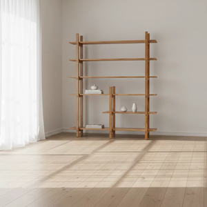 Étagère en bois massif, fabriquée en bois naturel, au design minimaliste, structure robuste et solution de rangement élégante pour tout espace. - Product Image 3