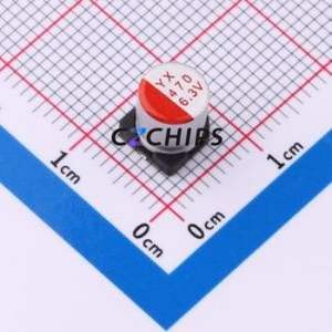 SPT0JM471E07TRVZC ตัวเก็บประจุแบบแข็ง SMD, ขนาด D6.3xL7 มม. ( ความจุ: 470uF )( ความแม่นยำ: 20%) แรงดันไฟฟ้าที่กำหนด: 6.3V ) - Product Image 1