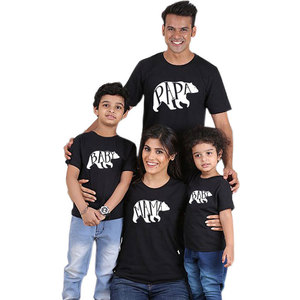 Personalizado algodão combinando roupa da família pai e filho t - Product Image 2