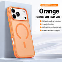 Coque de téléphone mate translucide premium en PC, minimaliste et magnétique pour iPhone