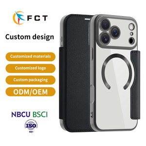 Fct Máy Ảnh Bán Buôn Sang Trọng Khe Cắm Thẻ Chủ Từ Điện Thoại Di Động Bìa Da Lật Wallet Trường Hợp Từ Tính Cho <span class=keywords><strong>Iphone</strong></span> 17 - Product Image 1