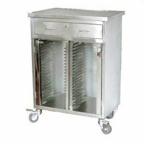 (MS-T130S) Stainless Steel Medical <b>Records</b> Trolleys with 40 recorders - Product Image 2