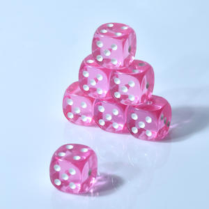 Juego de dados de resina acrílica de colores personalizados dados cúbicos de plástico para juegos de mesa - Product Image 2