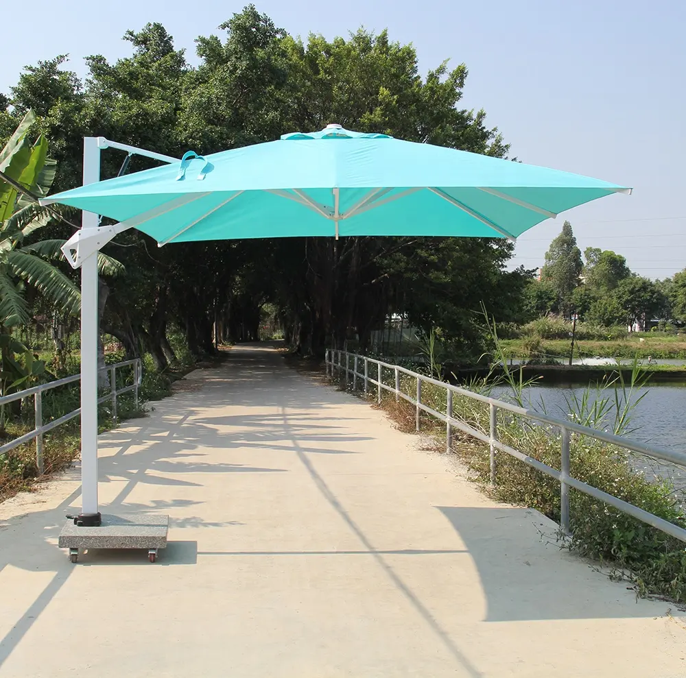 Outdoor Waterproof 360 Degree Rotation Big Roman Side Post Aluminum Patio Umbrellas Garden Parasol